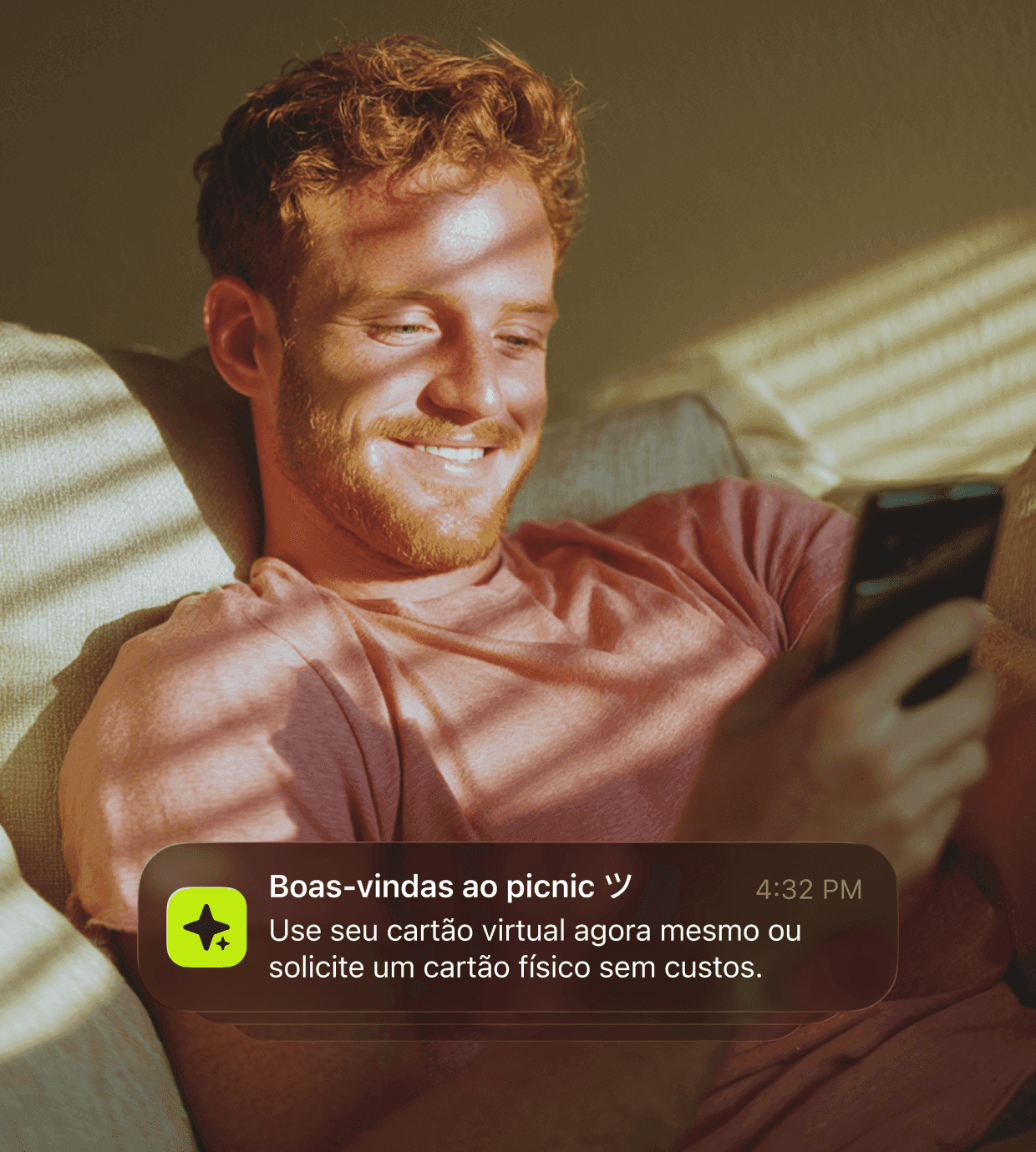 Picnic card on dollars